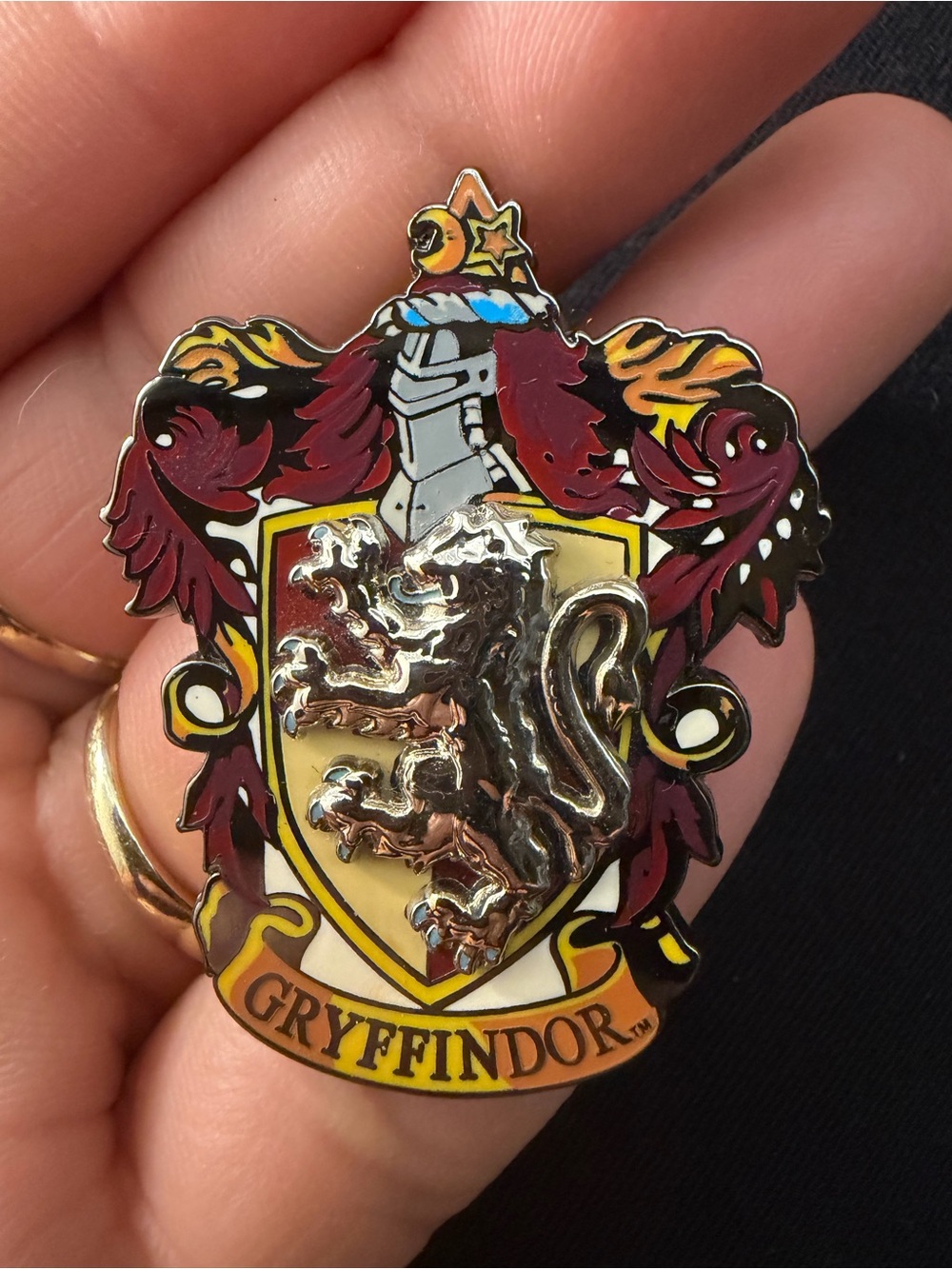 Gryffindor Enamel Crest Pin - Maroon and Gold